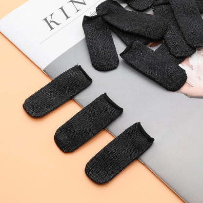 30 PCS Finger Cots Cut Resistant Finger Guards Protectors Thumb Protector for Garden, Kitchen, Sculpture (Black)