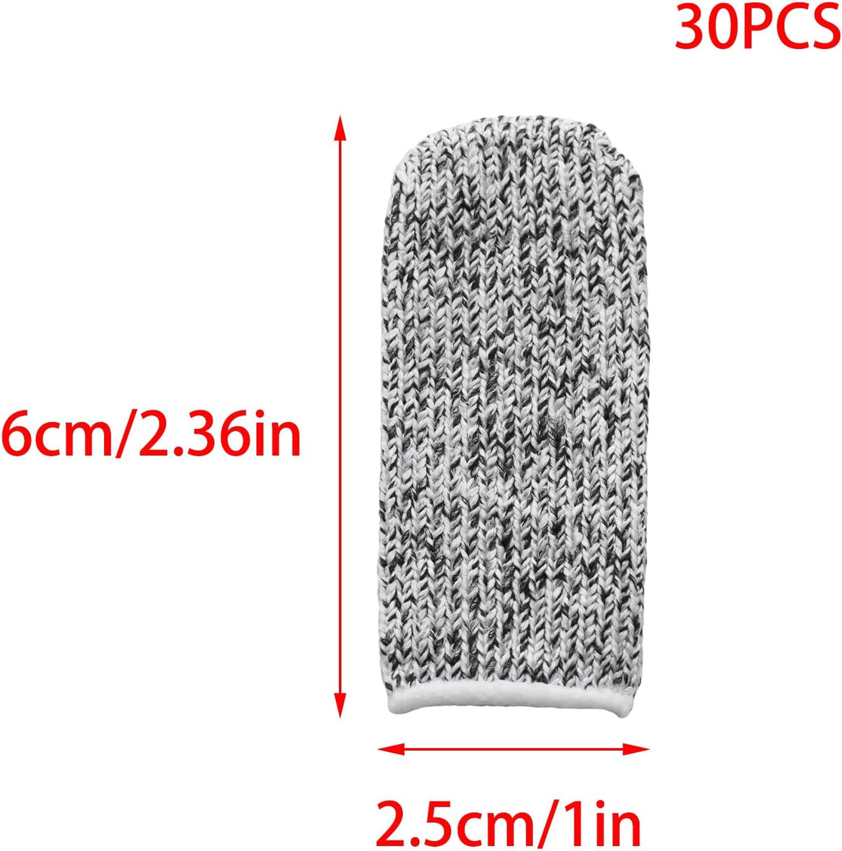 30 PCS Finger Cots Cut Resistant Finger Guards Protectors Thumb Protector for Garden, Kitchen, Sculpture (Black)