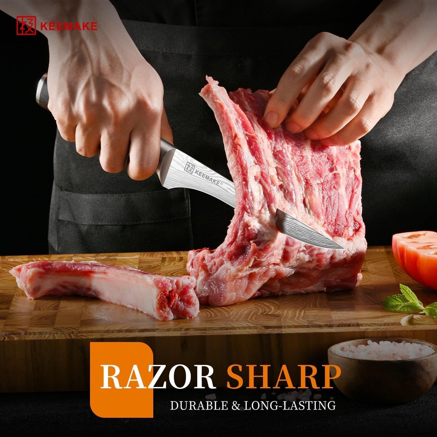 Fillet Knife 6 Inch, Super Sharp Boning Knife High Carbon Stainless Steel Deboning Knives for Meat Cutting, Fish Knive with Ergonomic Pakkawood Handle with Gift Box, Father Day Gifts