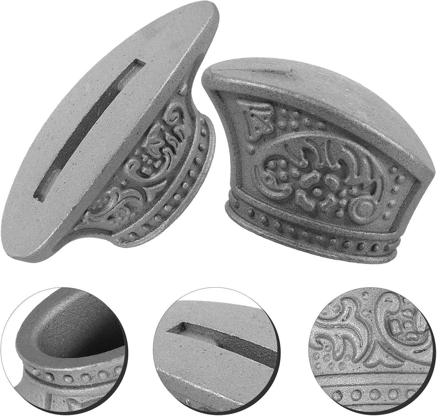 Finger Guard Bolster, 2pcs Stainless Steel Knives Guard Bolsters Pommel Knives Making Handle for Custom Handle Knives Making Supplies, 5.50X2.20X1.90CM, Sliver, BRC89WZD70T3310316OQ