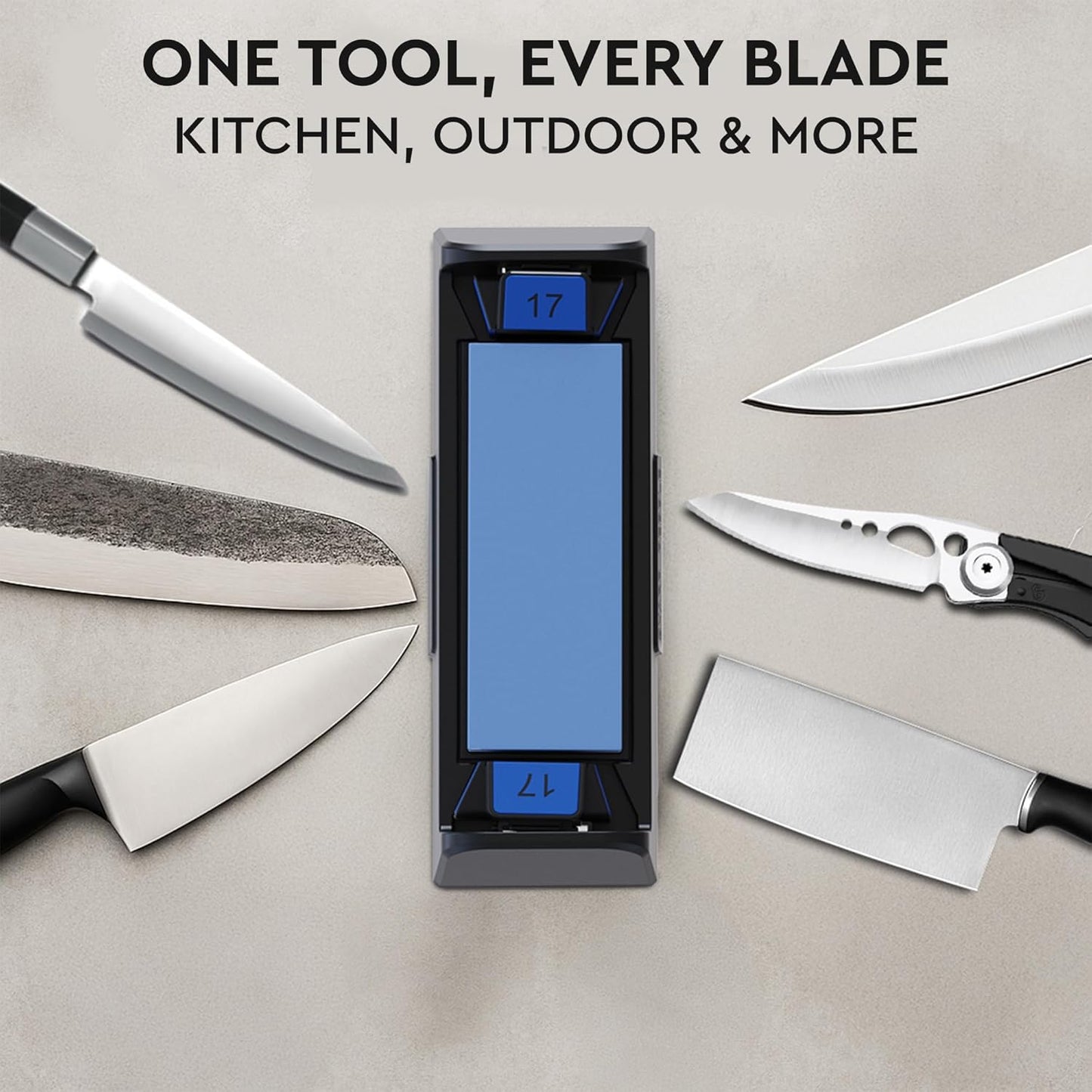 Complete Whetstone Knife Sharpening System – 1000/6000 Grit Wet Stone Sharpener Kit with Built-In Angle Guides (15°/17°/20°/22°) – Beginner-Friendly