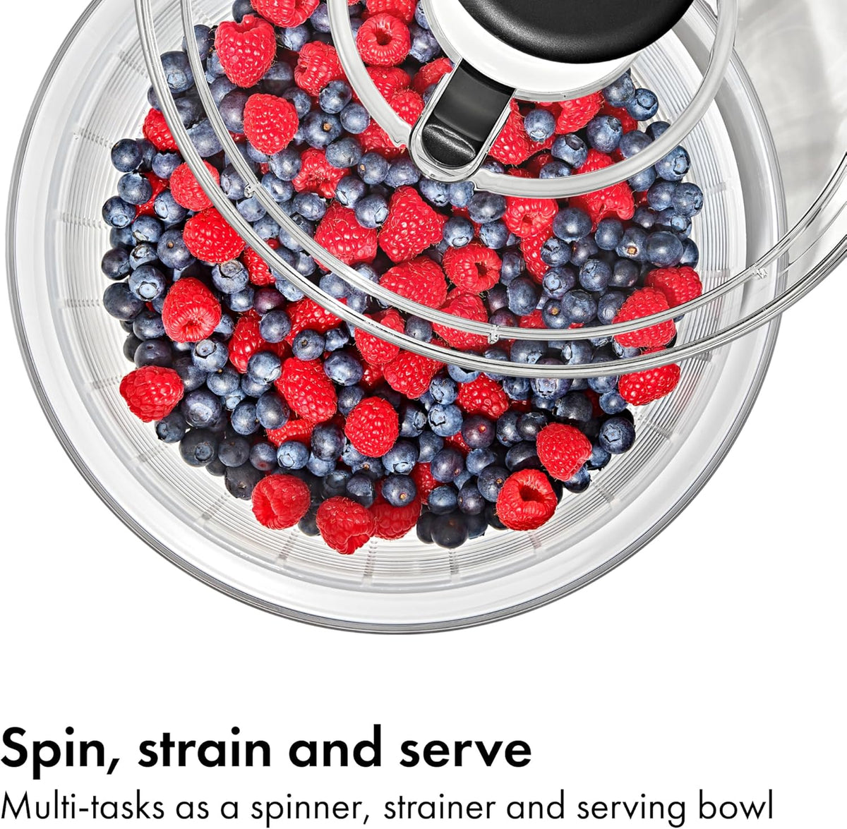 Good Grips Salad Spinner | Lettuce Spinner | Fruit Washer | Fruit Washing Bowl with Strainer | Vegetable Cleaner | Salad Cleaner | Lettuce Washer | 6.22 Quart Capacity