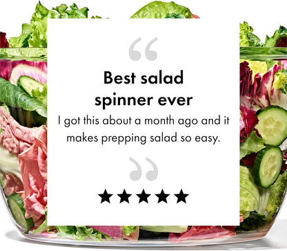 Good Grips Salad Spinner | Lettuce Spinner | Fruit Washer | Fruit Washing Bowl with Strainer | Vegetable Cleaner | Salad Cleaner | Lettuce Washer | 6.22 Quart Capacity