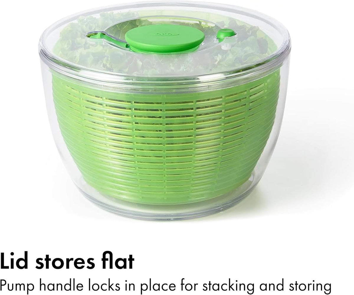 Good Grips Salad Spinner | Lettuce Spinner | Fruit Washer | Fruit Washing Bowl with Strainer | Vegetable Cleaner | Salad Cleaner | Lettuce Washer | 6.22 Quart Capacity
