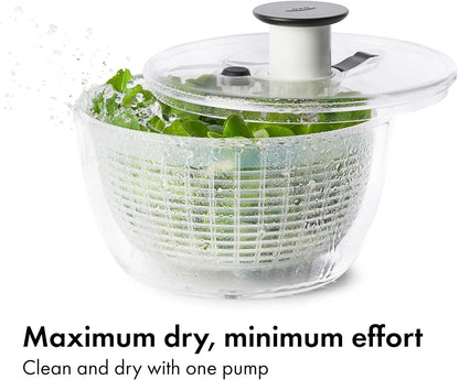 Good Grips Salad Spinner | Lettuce Spinner | Fruit Washer | Fruit Washing Bowl with Strainer | Vegetable Cleaner | Salad Cleaner | Lettuce Washer | 6.22 Quart Capacity