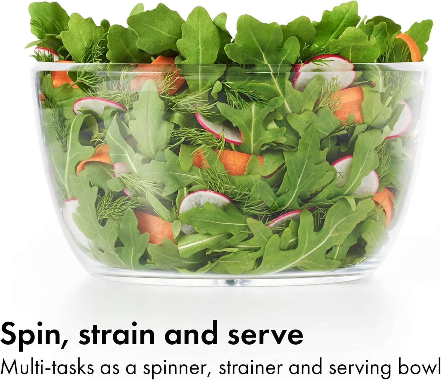Good Grips Salad Spinner | Lettuce Spinner | Fruit Washer | Fruit Washing Bowl with Strainer | Vegetable Cleaner | Salad Cleaner | Lettuce Washer | 6.22 Quart Capacity