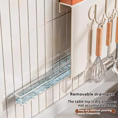 Kitchen Wall-Mounted Knife Holder - under Cabinet Knife Storage - Cabinet Door Knife Organizer – Hanging Knife Rack,Utensils holder,13 Inch