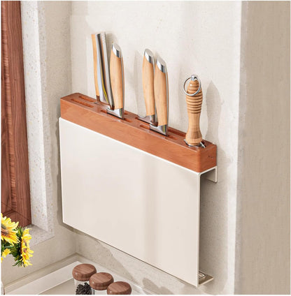 Kitchen Wall-Mounted Knife Holder - under Cabinet Knife Storage - Cabinet Door Knife Organizer – Hanging Knife Rack,Utensils holder,13 Inch