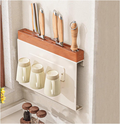 Kitchen Wall-Mounted Knife Holder - under Cabinet Knife Storage - Cabinet Door Knife Organizer – Hanging Knife Rack,Utensils holder,13 Inch