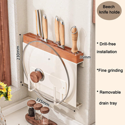 Kitchen Wall-Mounted Knife Holder - under Cabinet Knife Storage - Cabinet Door Knife Organizer – Hanging Knife Rack,Utensils holder,13 Inch