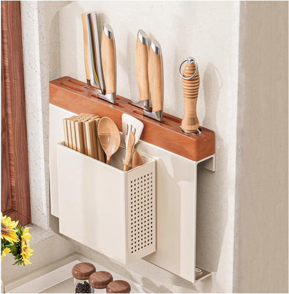 Kitchen Wall-Mounted Knife Holder - under Cabinet Knife Storage - Cabinet Door Knife Organizer – Hanging Knife Rack,Utensils holder,13 Inch