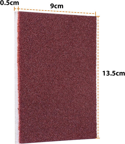 Carborundum Sponge Nano Emery Sponge Brush Eraser Scrub Kitchen Cleaning for Removing Rust Pots，Household Cleaning Tool (Dark brown-10pcs)
