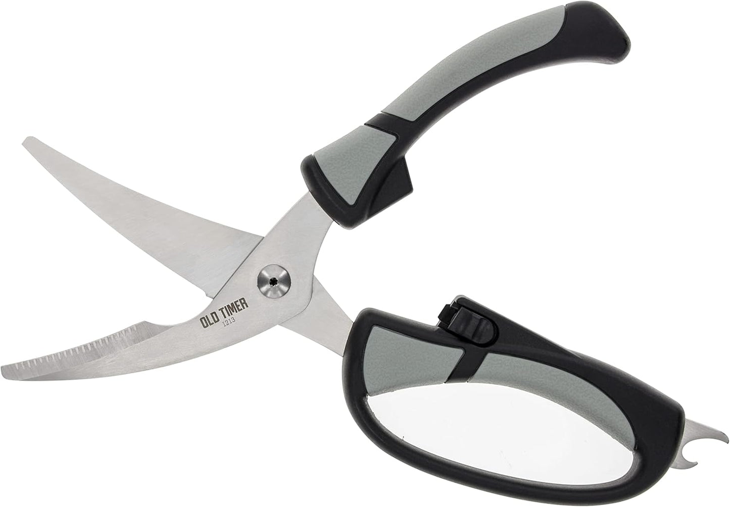 Trail Boss Game Shears with Heavy Duty Construction, Custom Molded Sheath, Spring-Assisted Opening, Bone Breaking Notch, and Safety Lock for Hunting, Cleaning Game, Camping, and Outdoors