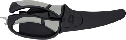 Trail Boss Game Shears with Heavy Duty Construction, Custom Molded Sheath, Spring-Assisted Opening, Bone Breaking Notch, and Safety Lock for Hunting, Cleaning Game, Camping, and Outdoors