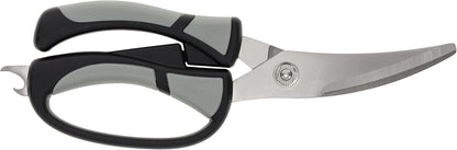 Trail Boss Game Shears with Heavy Duty Construction, Custom Molded Sheath, Spring-Assisted Opening, Bone Breaking Notch, and Safety Lock for Hunting, Cleaning Game, Camping, and Outdoors