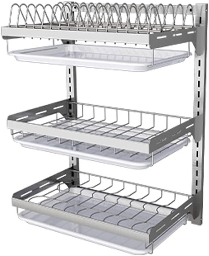 Stainless Steel Drain Rack Kitchen Rack Wall Mount Rack Tool Supplies Tableware Storage Box Put Drying Rack
