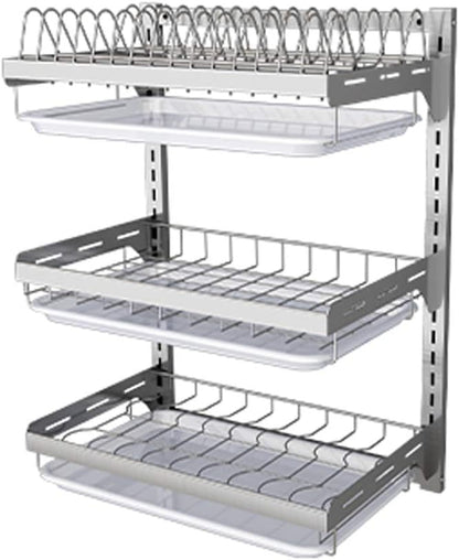 Stainless Steel Drain Rack Kitchen Rack Wall Mount Rack Tool Supplies Tableware Storage Box Put Drying Rack