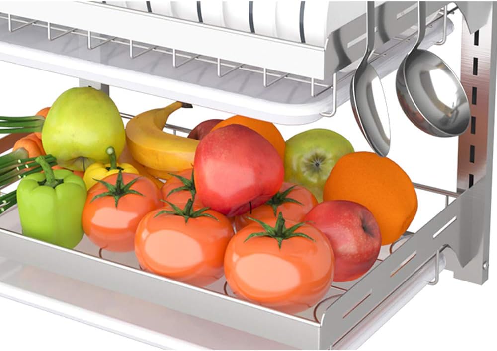 Stainless Steel Drain Rack Kitchen Rack Wall Mount Rack Tool Supplies Tableware Storage Box Put Drying Rack