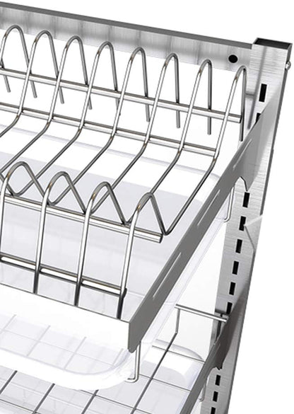 Stainless Steel Drain Rack Kitchen Rack Wall Mount Rack Tool Supplies Tableware Storage Box Put Drying Rack