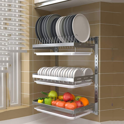 Stainless Steel Drain Rack Kitchen Rack Wall Mount Rack Tool Supplies Tableware Storage Box Put Drying Rack