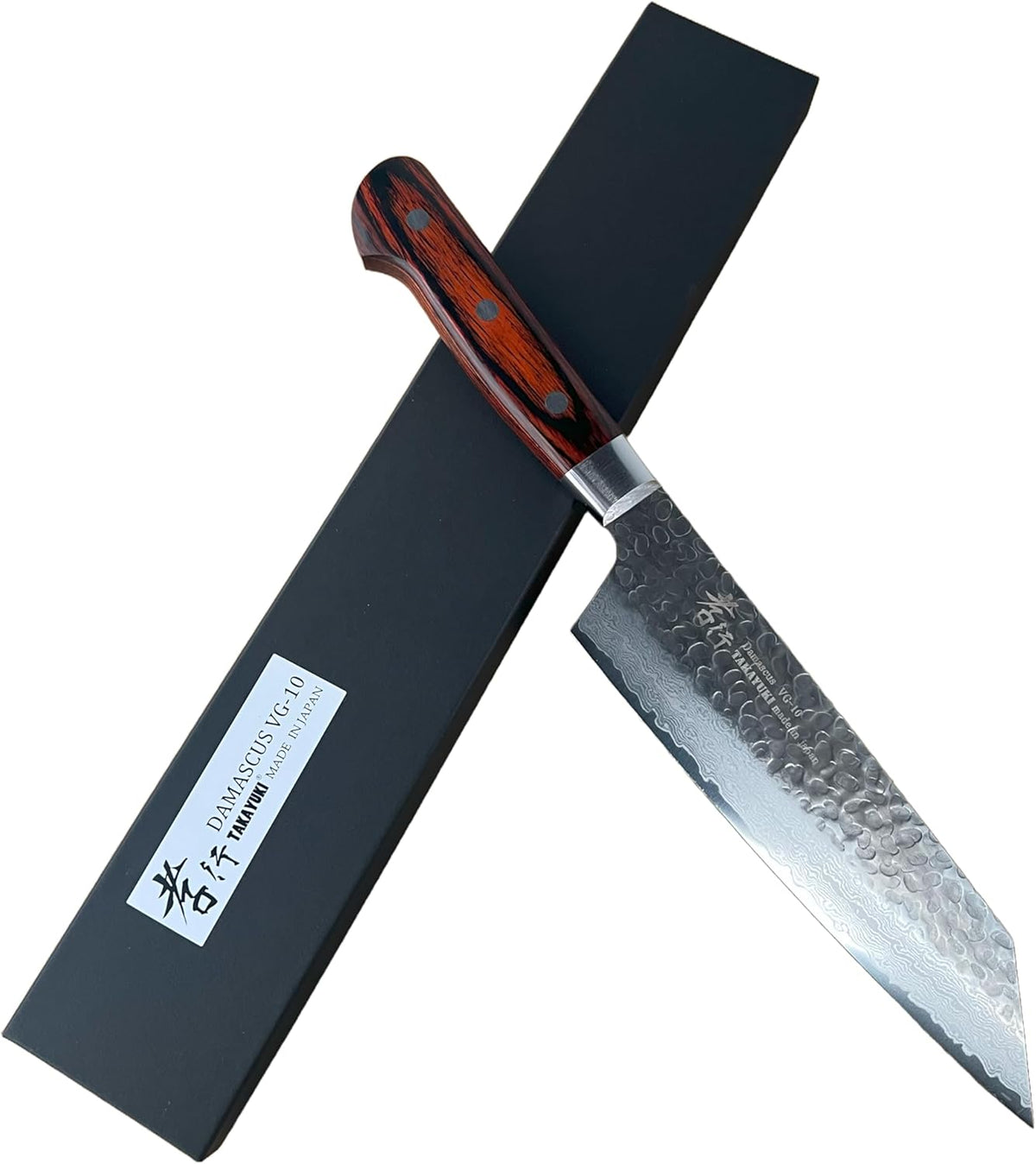 Sakai Hammered Damascus 33 Layer Vg-10 Kiritsuke Kengata Gyuto Knife 190