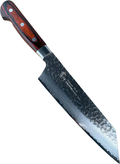 Sakai Hammered Damascus 33 Layer Vg-10 Kiritsuke Kengata Gyuto Knife 190