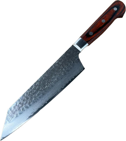 Sakai Hammered Damascus 33 Layer Vg-10 Kiritsuke Kengata Gyuto Knife 190