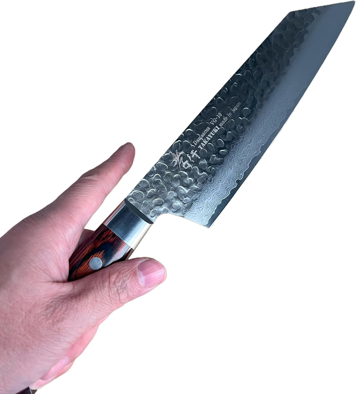 Sakai Hammered Damascus 33 Layer Vg-10 Kiritsuke Kengata Gyuto Knife 190