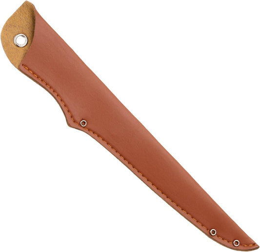 Knife Cover Sleeves, 11.8" x 2" PU Leather Knives Edge Guard Blade Protector Universal Knife Sheath for Home Kitchen, Brown