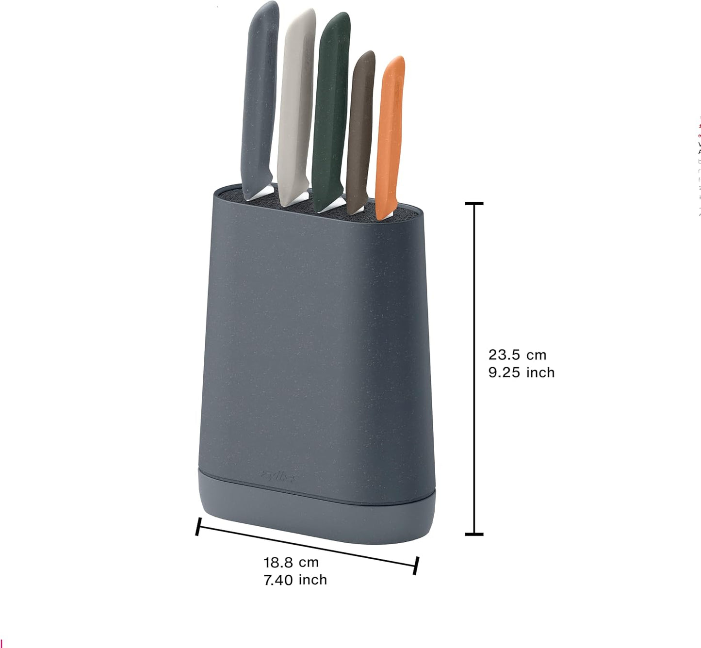 6 Piece Knife Set with Block, 6 Piece Set, 5 Kitchen Knives, 1 Block, Sharp Japanese Stainless Steel, Non Slip Base, Includes Paring, Serrated Paring,Chef Carving and Bread Knife