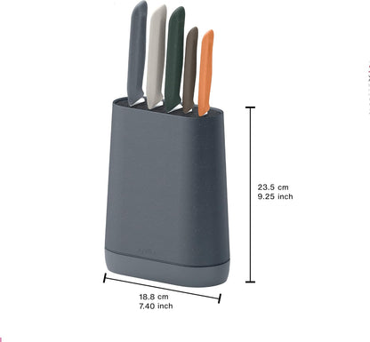 6 Piece Knife Set with Block, 6 Piece Set, 5 Kitchen Knives, 1 Block, Sharp Japanese Stainless Steel, Non Slip Base, Includes Paring, Serrated Paring,Chef Carving and Bread Knife