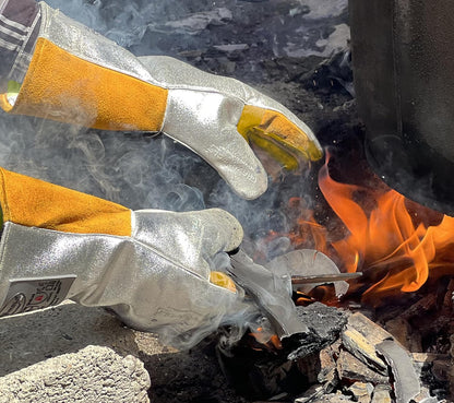 ® Graywolf® Kevlar Aluminized Heat Resistant Welding Glove/Large/1472°F │Fire Gloves│Kevlar Gloves│High Heat │Foundry glove│