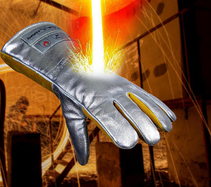 ® Graywolf® Kevlar Aluminized Heat Resistant Welding Glove/Large/1472°F │Fire Gloves│Kevlar Gloves│High Heat │Foundry glove│