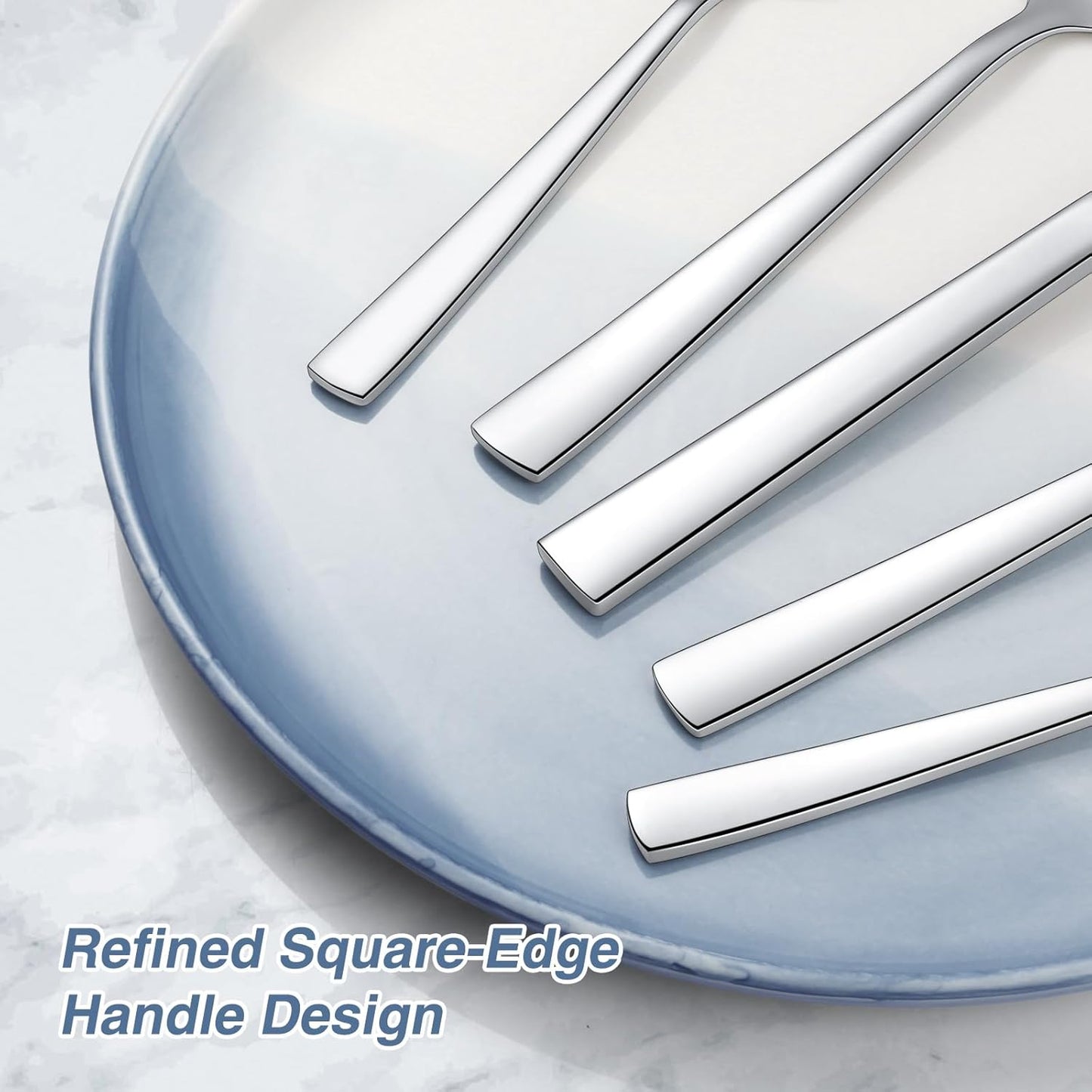 40 Piece Silverware Set for 8, Stainless Steel Flatware Set, Include Spoons/Forks/Knives, Mirror Polished Cutlery Set for Home Restaurant Hotel, Dishwasher Safe