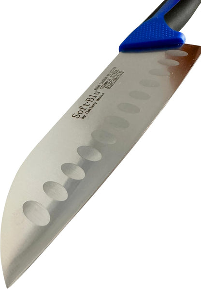 SoftBlu Kitchen Knifes, X50CrMoV15 German Stainless Steel, Non-Slip Soft Grip Handle, Professional (Boning Knife, Wide, 6")