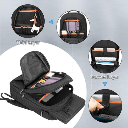 Three-layer Chef Backpack with Knife Bag, Professional Knife Backpack & Chef Bag with 12 + 23 Slots & Multiple Pockets, Chef Knife Carrying Case Roll for Kitchen Utensils (Knife Not Included)