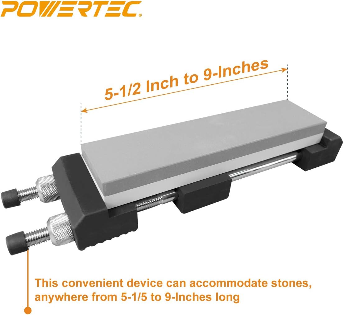 Sharpening Stone Holder – Adjustable Whetstone Stone Holder 5.5" to 9", Non-Slip Rubber Base for Secure Knives Sharpening for Kitchen w/knife Sharpener, Wet, Diamond Stone(71013)