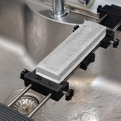 Sharpening Stone Holder – Adjustable Whetstone Stone Holder 5.5" to 9", Non-Slip Rubber Base for Secure Knives Sharpening for Kitchen w/knife Sharpener, Wet, Diamond Stone(71013)