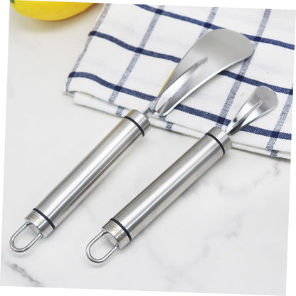 2pcs Stainless Steel Citrus Peeler and Grapefruit Knife Set, Multifunctional Orange and Pomelo Peeling Tools for Household Kitchen Fruit Preparation
