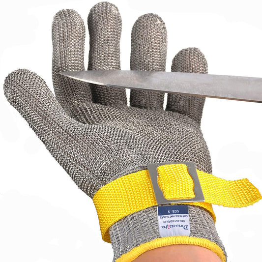 Level 9 Cut Resistant Glove Food Grade, Stainless Steel Mesh Metal Glove Knife Cutting Glove for Butcher Meat Cutting Oyster Shucking Kitchen Mandoline Chef Slicing Fish Fillet (2X Large)
