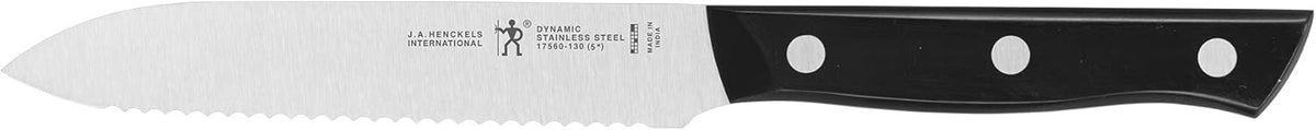 Dynamic Razor-Sharp 5-inch Utility Knife, Tomato Knife, German Engineered Informed by 100+ Years of Mastery