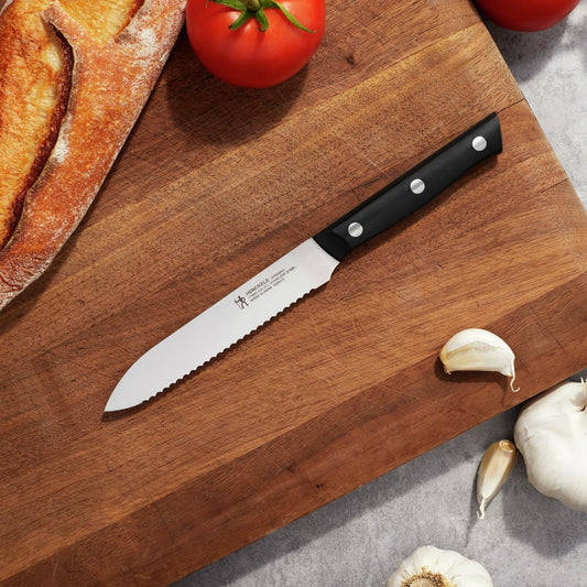 Dynamic Razor-Sharp 5-inch Utility Knife, Tomato Knife, German Engineered Informed by 100+ Years of Mastery