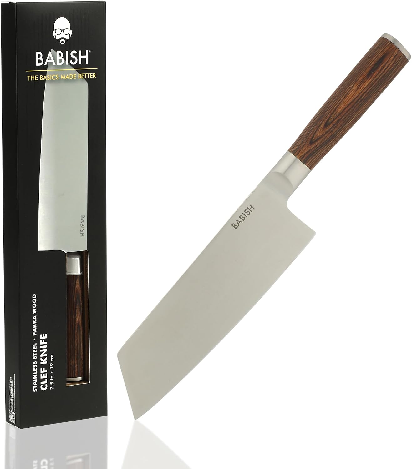 7.5-Inch Clef Knife – High-Carbon 1.4116 German Steel Kitchen Knife, Chef & Cleaver Hybrid for Chopping, Slicing & Prep, Full-Tang, Razor Sharp, Ergonomic Design