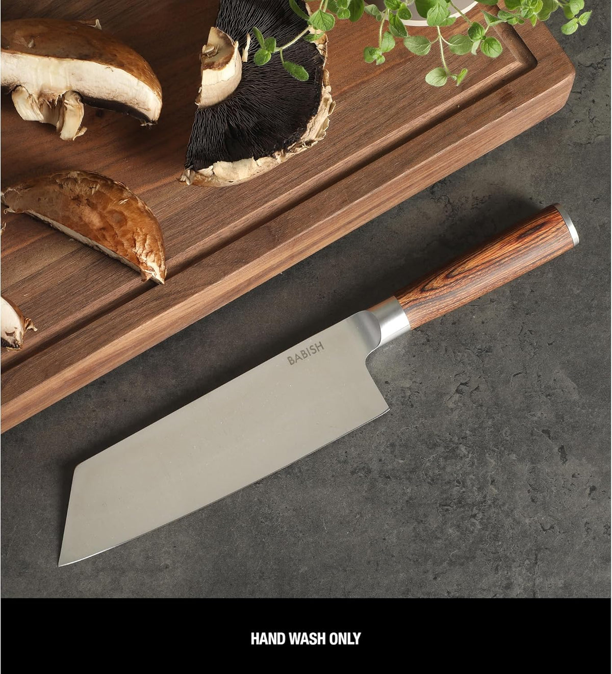 7.5-Inch Clef Knife – High-Carbon 1.4116 German Steel Kitchen Knife, Chef & Cleaver Hybrid for Chopping, Slicing & Prep, Full-Tang, Razor Sharp, Ergonomic Design