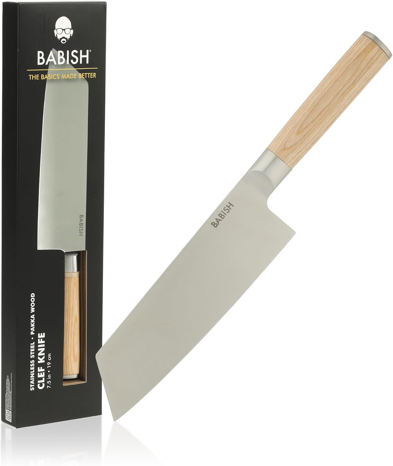 7.5-Inch Clef Knife – High-Carbon 1.4116 German Steel Kitchen Knife, Chef & Cleaver Hybrid for Chopping, Slicing & Prep, Full-Tang, Razor Sharp, Ergonomic Design