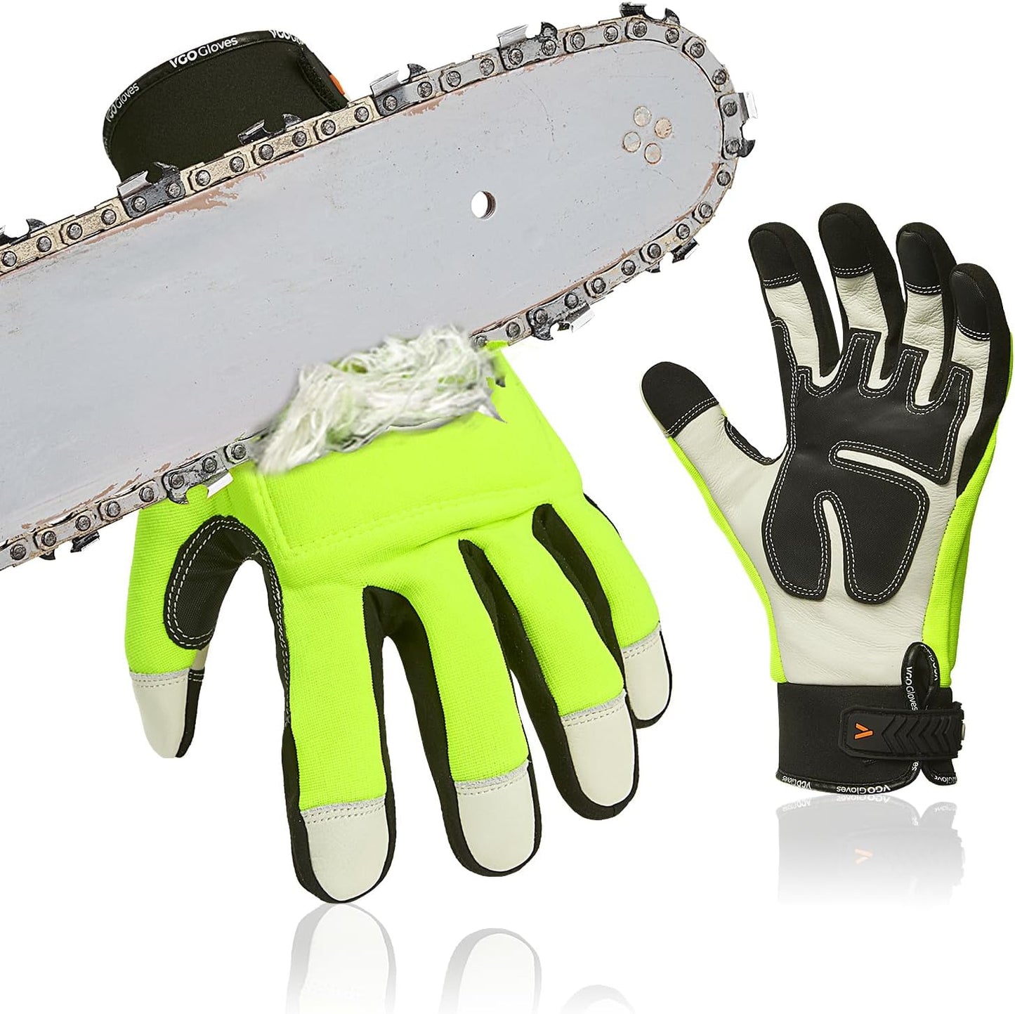 ... Leather Chainsaw Gloves,Both/Left hands Protection(CA97659/CA9760)