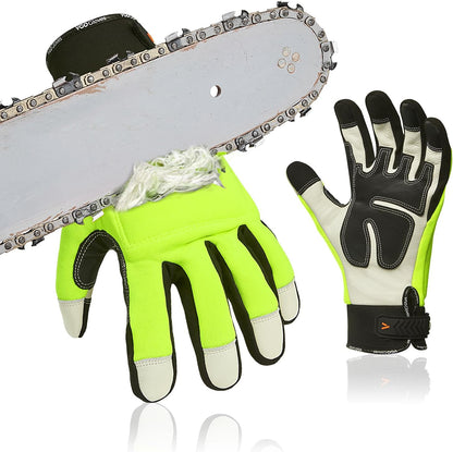 ... Leather Chainsaw Gloves,Both/Left hands Protection(CA97659/CA9760)