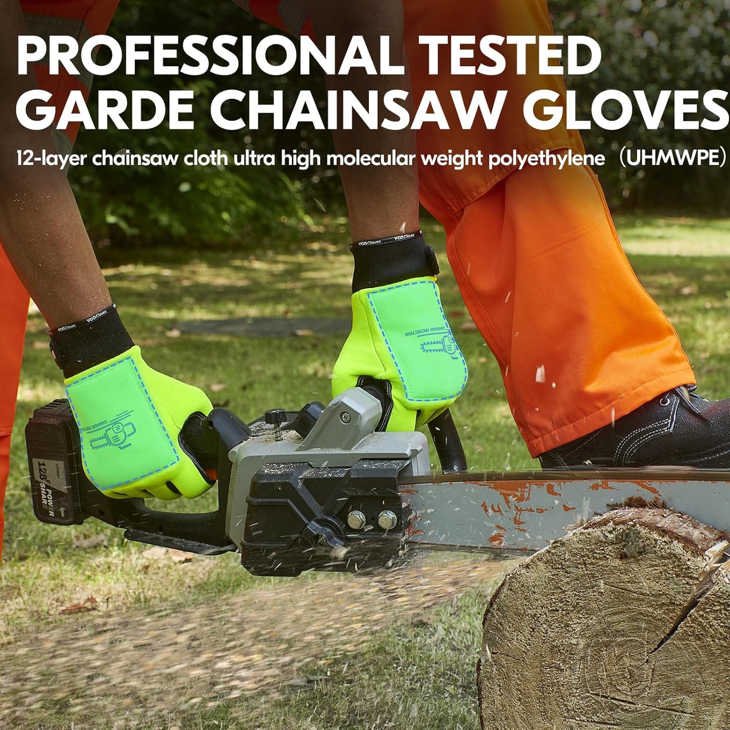 ... Leather Chainsaw Gloves,Both/Left hands Protection(CA97659/CA9760)