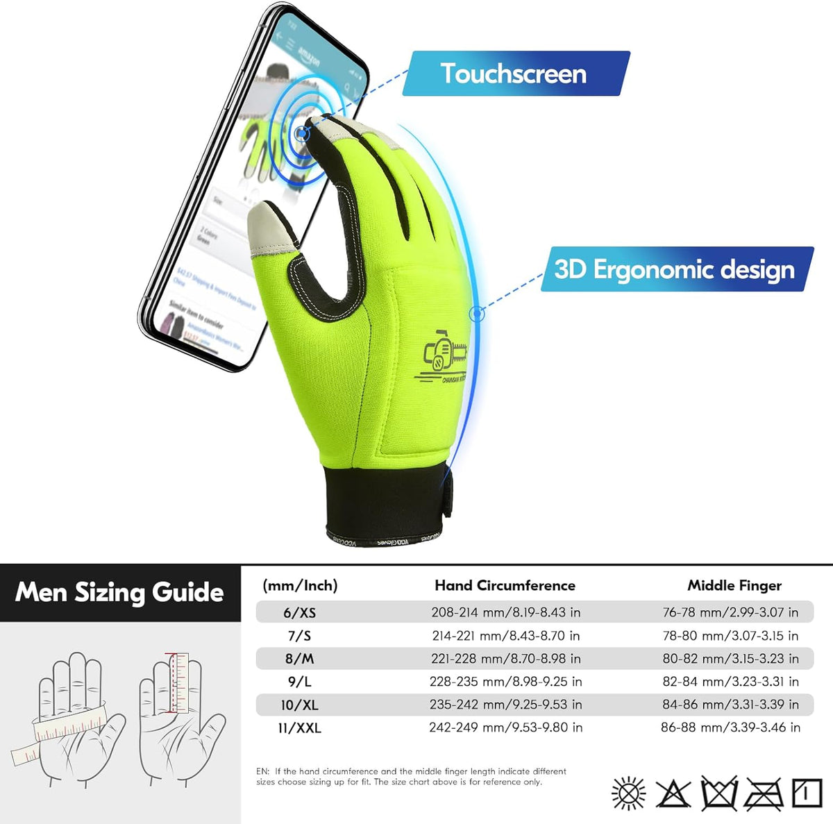 ... Leather Chainsaw Gloves,Both/Left hands Protection(CA97659/CA9760)