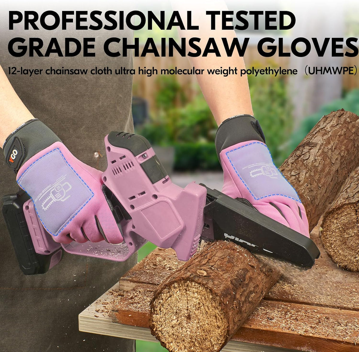... Leather Chainsaw Gloves,Both/Left hands Protection(CA97659/CA9760)
